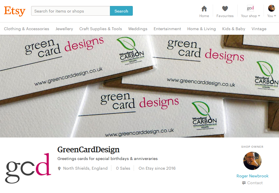 Green Card Design shop on Etsy.com