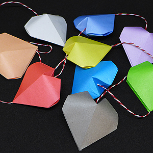 Pastel hearts garland