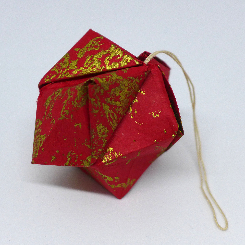 Gold Splatters - red crystal decoration