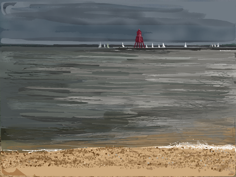 Red Groyne by Roger Newbrook